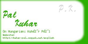 pal kuhar business card